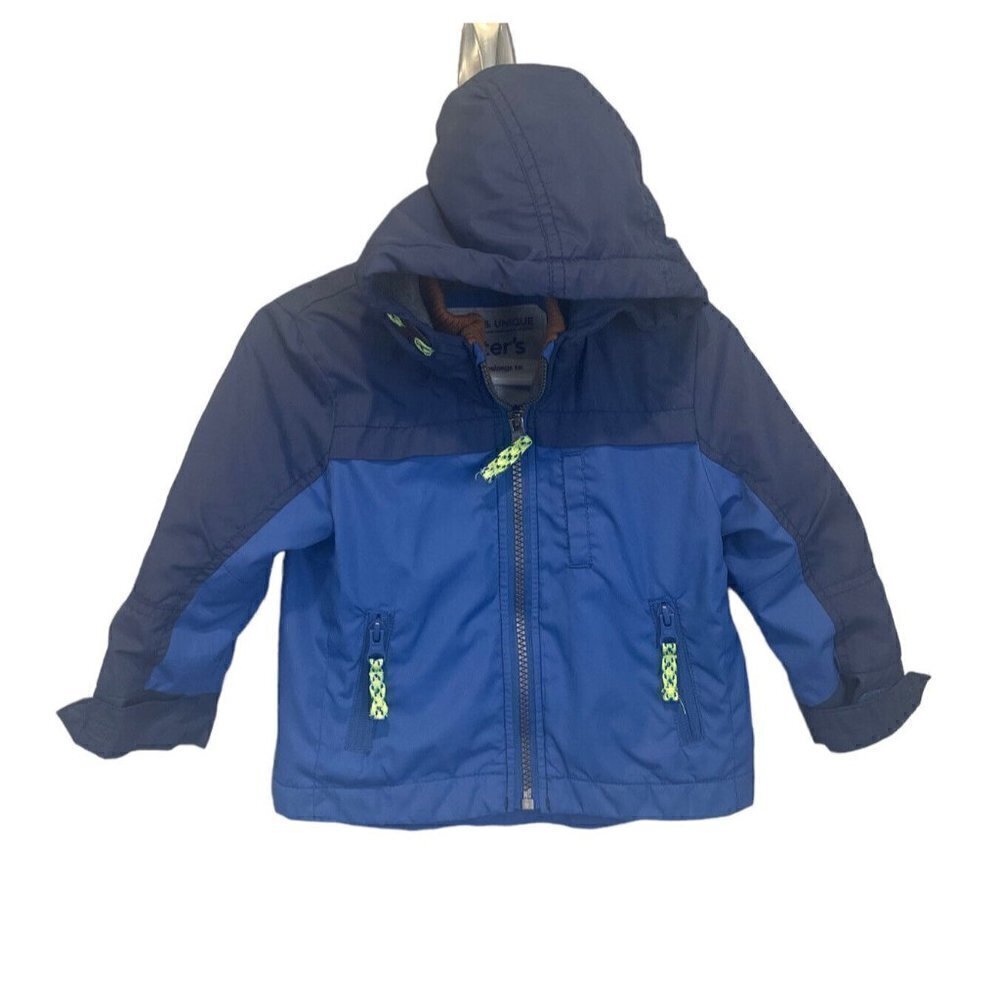 Boys Carters Jacket Size 18 Months blue gray wind breaker spring outerwear
